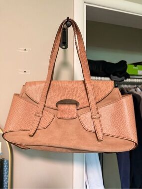 Tods Beige Leather and Suede Shoulder Bags